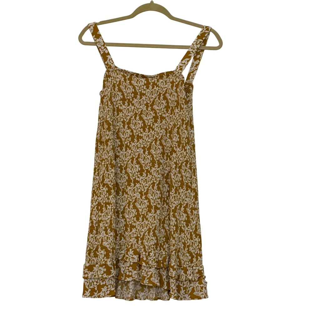 Easel Los Angeles‎ Floral Smocked Midi Dress Rayon Boho Cottagecore Women L